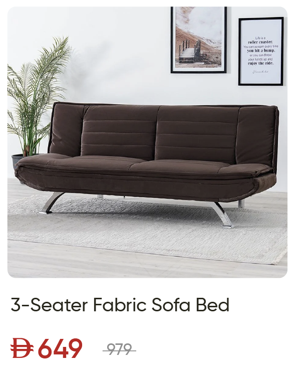 SSWU-SD-3-Seater Fabric Sofa Bed